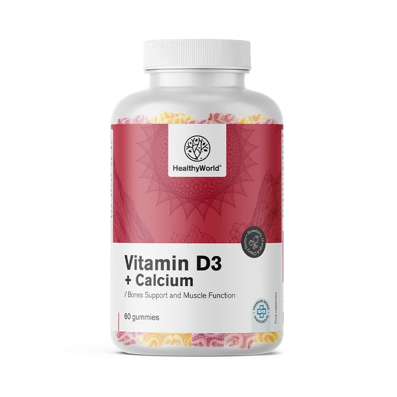 HealthyWorld Vitamine D3 + Calcium - gummies