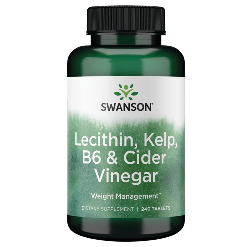 Swanson Complément minceur lécithine, varech, vitamine B6 et vinaigre Diet Lecithin, Kelp, B-6 & Vinegar
