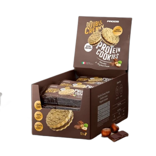 Prozis Double Creamy Protein Cookies - Chocolate & Hazelnut Cream