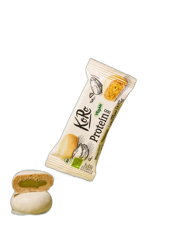 KoRo Duo protéiné choc blanc et pistache bio 2 x 20 g