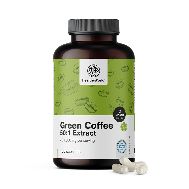 HealthyWorld Café vert 21 000 mg (extrait 50:1)