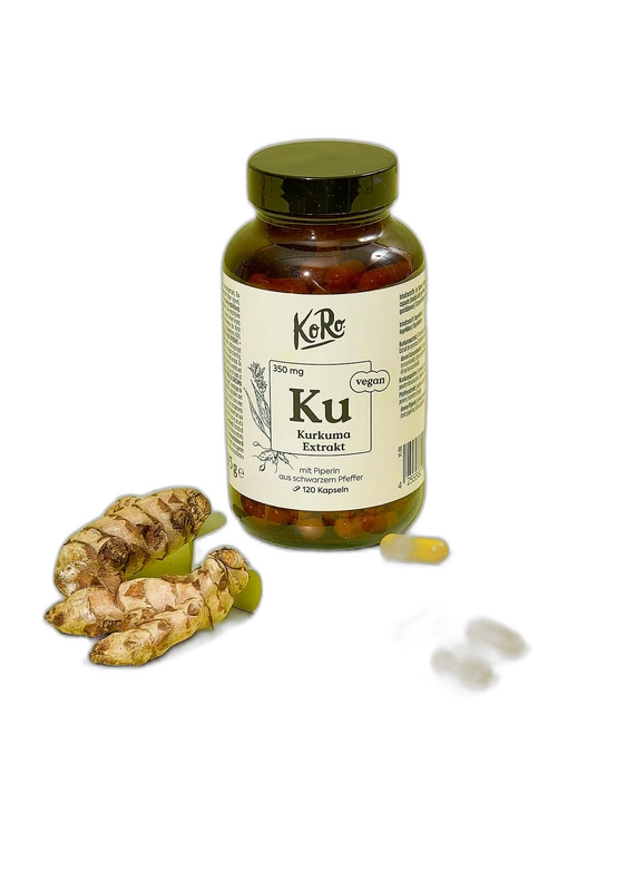 KoRo Extrait de curcuma avec pipérine de poivre noir 120 gélules