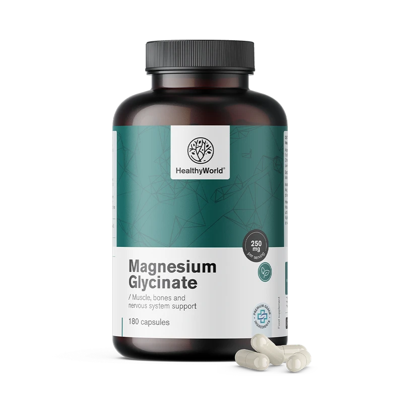HealthyWorld Glycinate de magnésium 250 mg