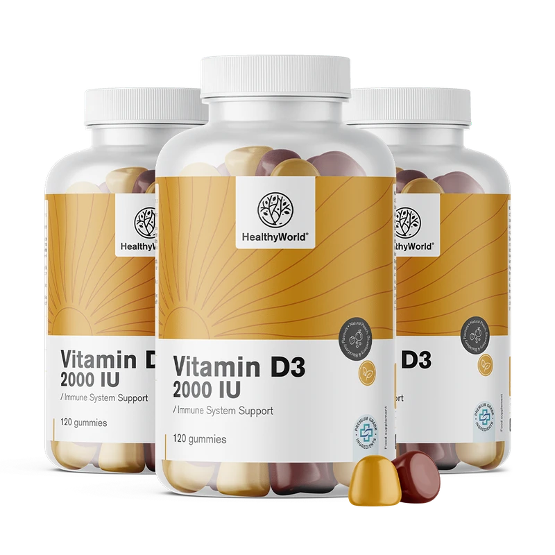 HealthyWorld Vitamine D3 2000 UI - gummies