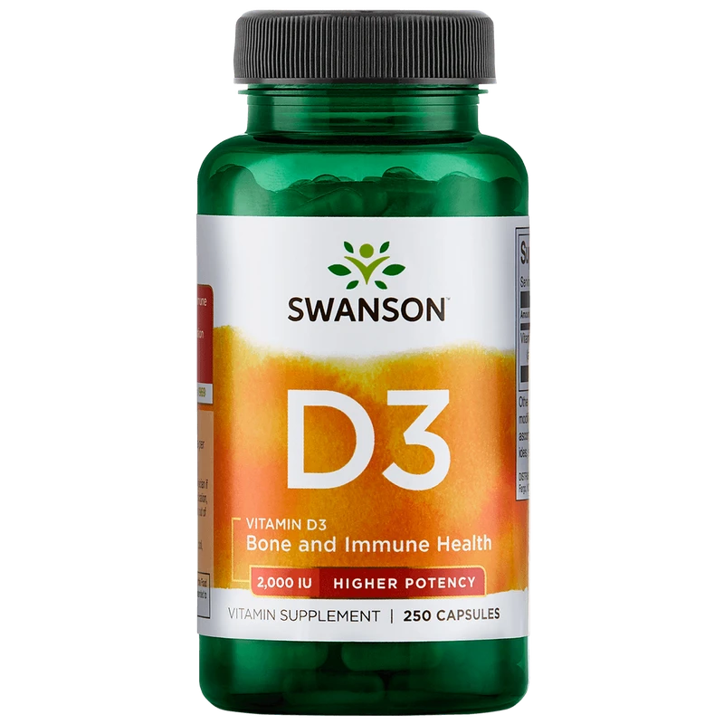 Swanson Gélules High Potency Vitamin D-3 2000IU