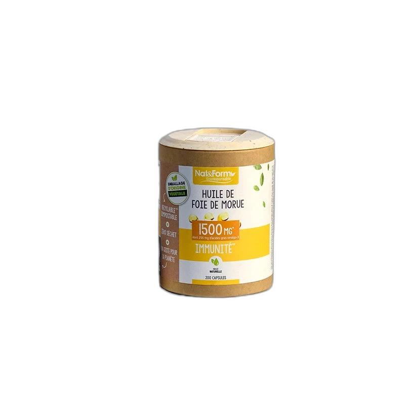 Nat&Form Huile de Foie de Morue bio en capsules