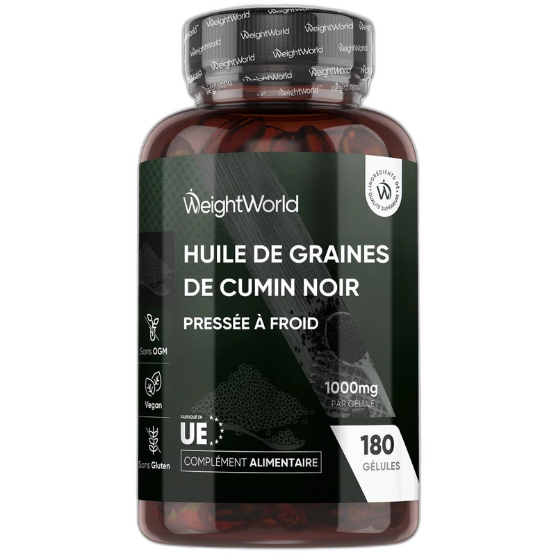 WeightWorld Huile de Graines de Cumin Noir pressée à froid