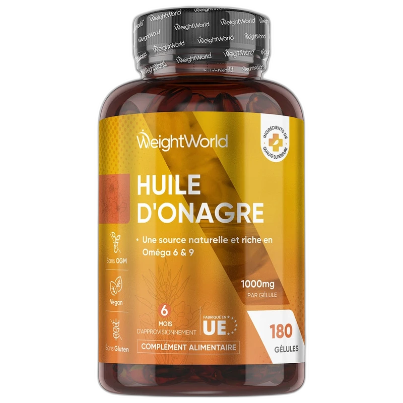 WeightWorld Huile d'Onagre en Capsules molles