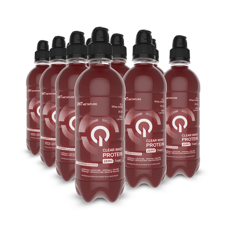 QNT Clear Whey Zero Carb Eau Protéinée | 12 x 500 ml
