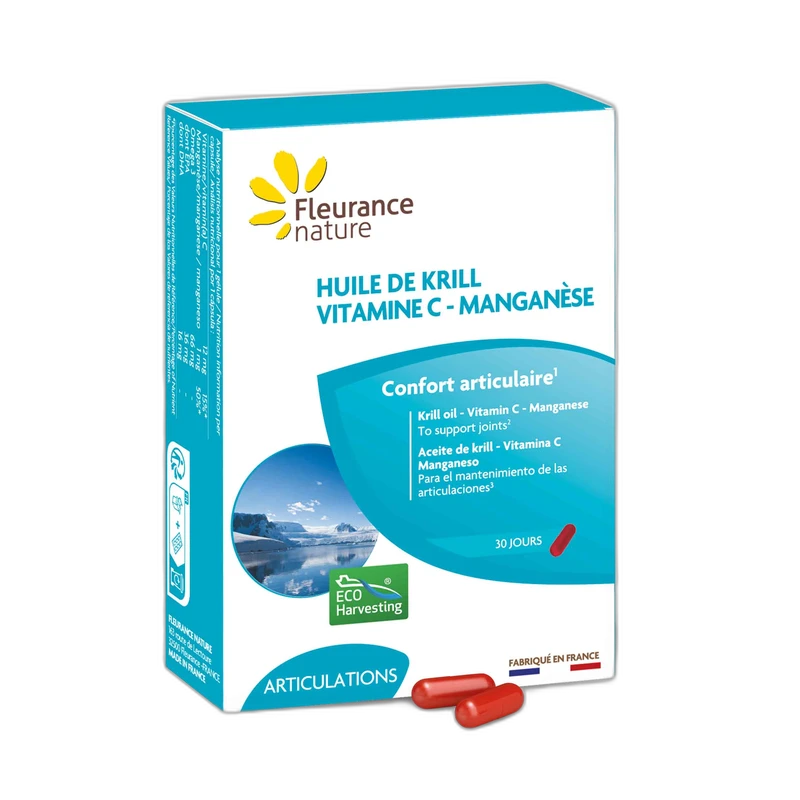 Fleurance Nature KRILL (Huile de krill-Vitamine C-Manganèse)