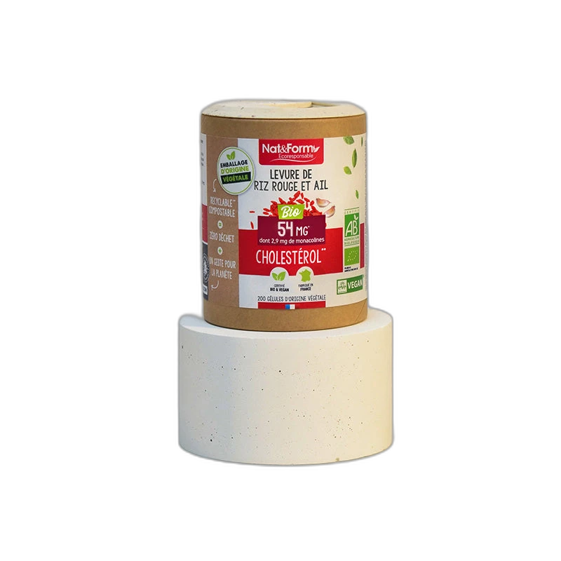 Nat&Form Levure de riz rouge et ail Bio en gélules
