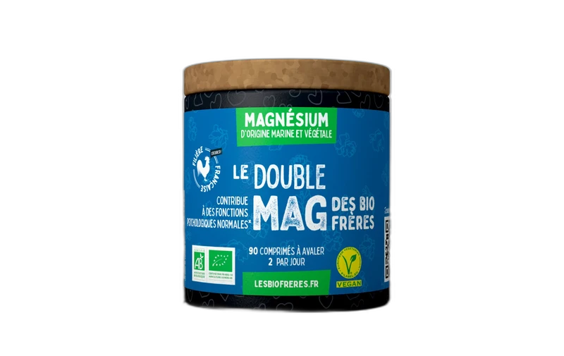 Les Bio Frères Double Mag' - Magnésium vegan d'origine naturelle