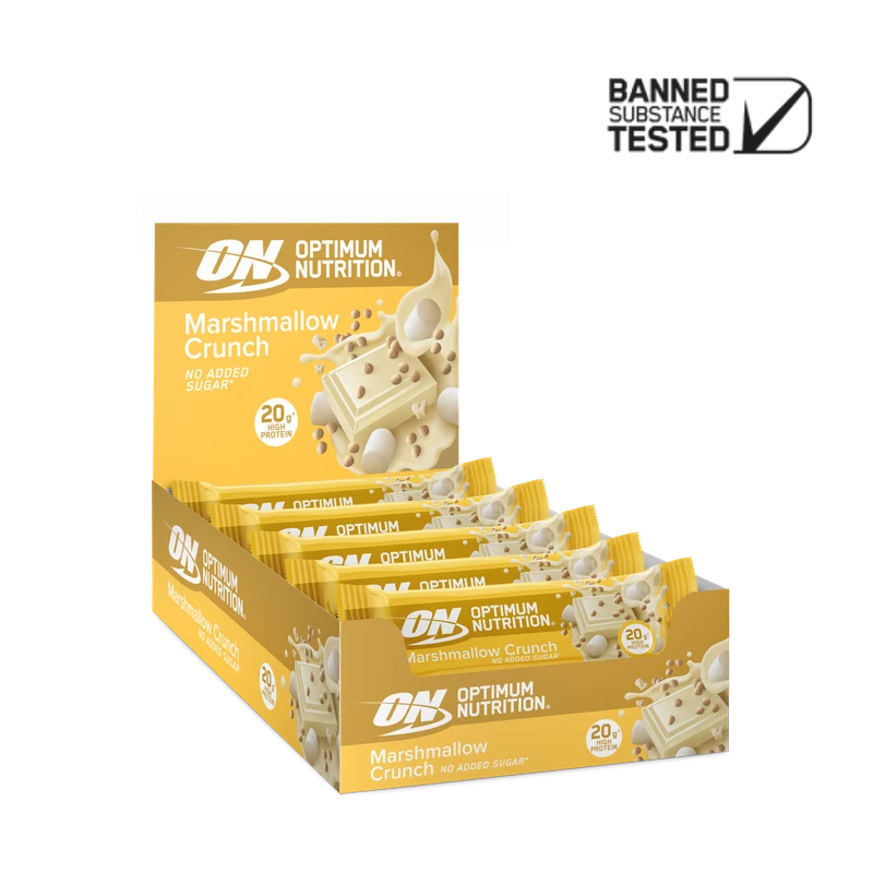Optimum Nutrition Marshmallow Crunch Protein Bar - Elite Series - 20g high protein