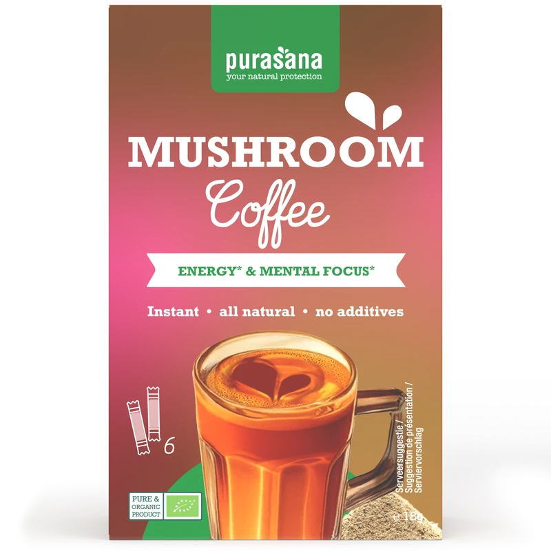 Purasana Mushroom coffee instantané