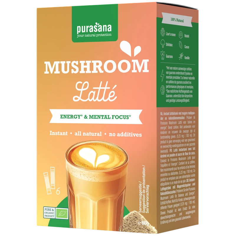 Purasana Mushroom latté instantané