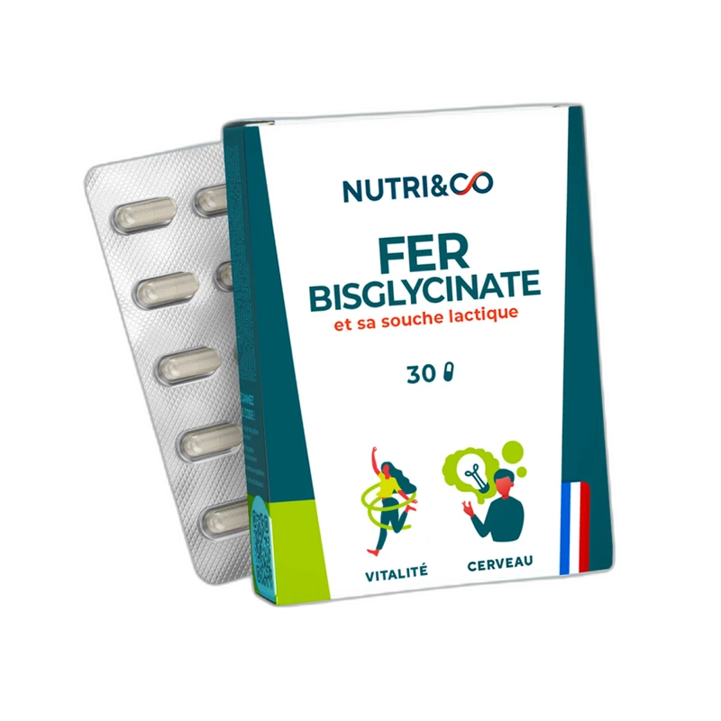Nutri&Co Fer Bisglycinate et Souche Lactique