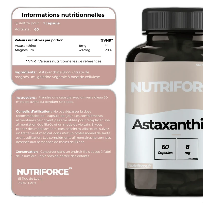 Nutriforce Astaxanthine 8mg