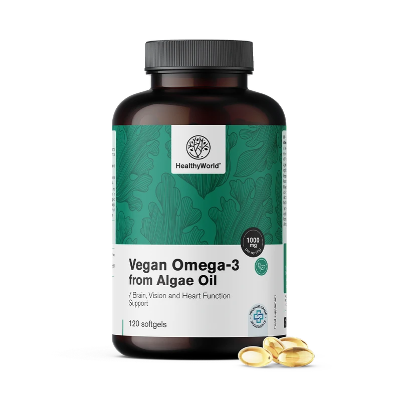 HealthyWorld Oméga-3 végétalien 1000 mg - algues