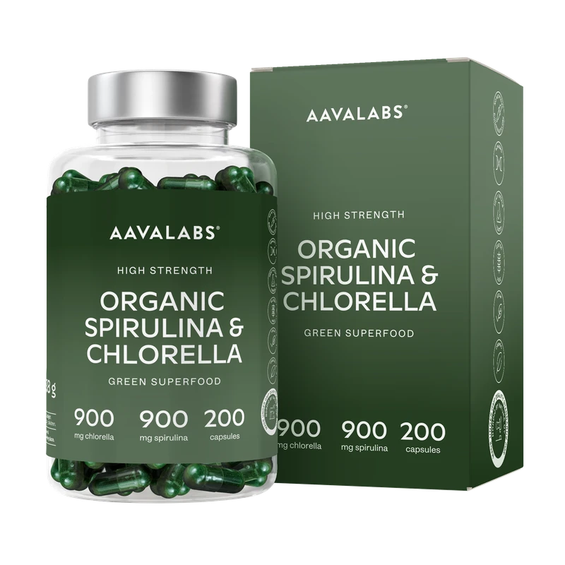 Aava Labs Organic Spirulina & Chlorella Complex
