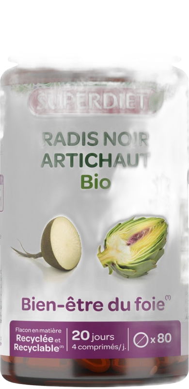 Superdiet Super Diet Radis Noir Artichaut Bio comprimés