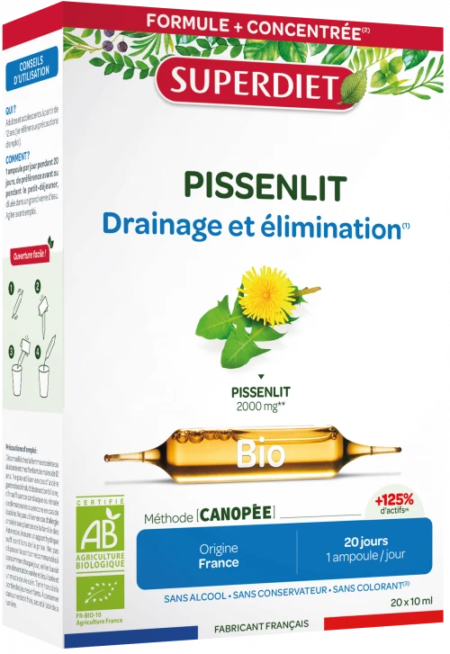 Superdiet Super Diet Pissenlit Bio ampoules
