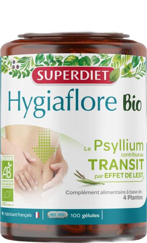 Superdiet Super Diet Hygiaflore Transit Psyllium Bio gélules