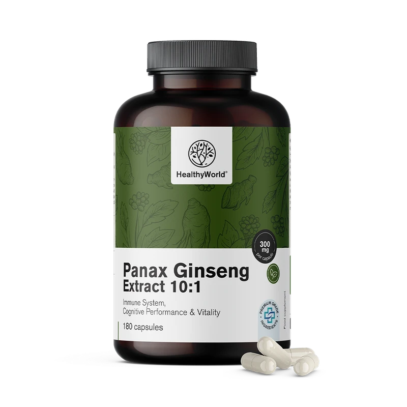 HealthyWorld Panax Ginseng 300 mg - extrait 10:1