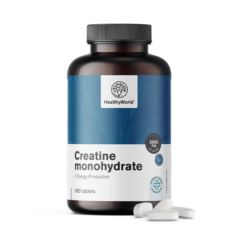 HealthyWorld Créatine monohydrate 3000 mg (comprimés)