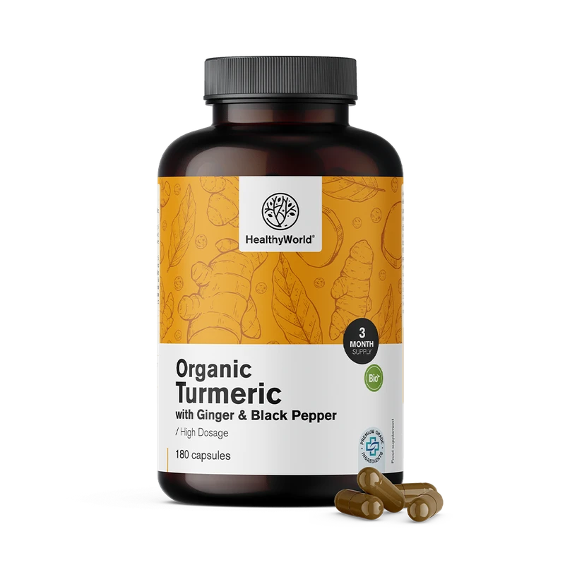 HealthyWorld BIO Curcuma 1440 mg + gingembre & poivre