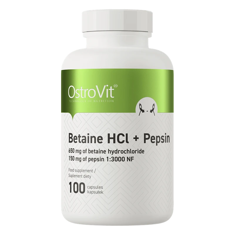 OstroVit Betaine HCl + Pepsin 100 gélules