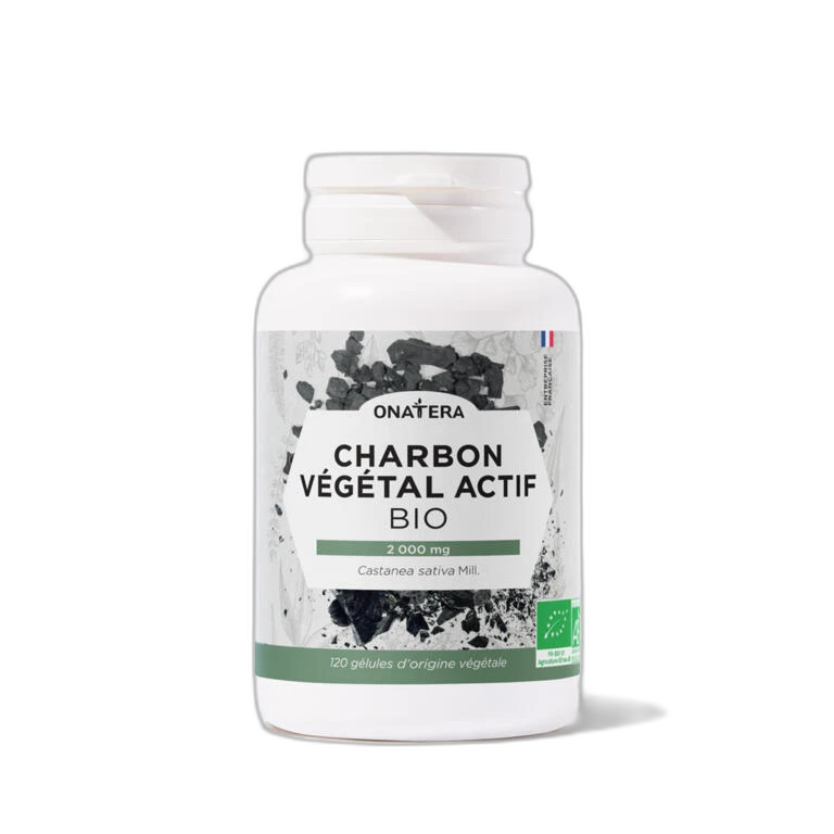 Onatera Charbon végétal actif Bio - 120 gélules