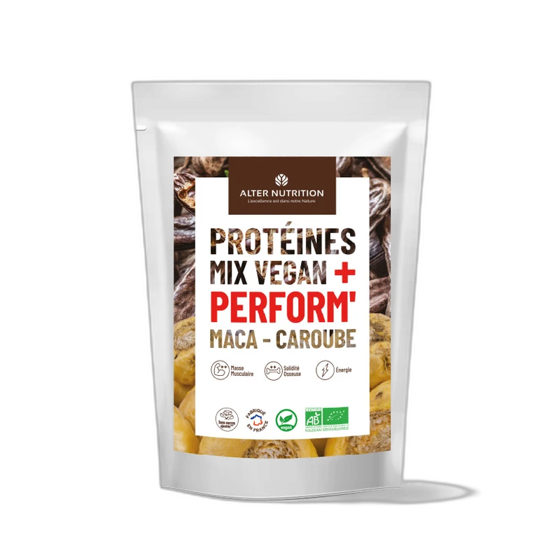 Alter Nutrition Protéines Vegan bio Perform maca caroube
