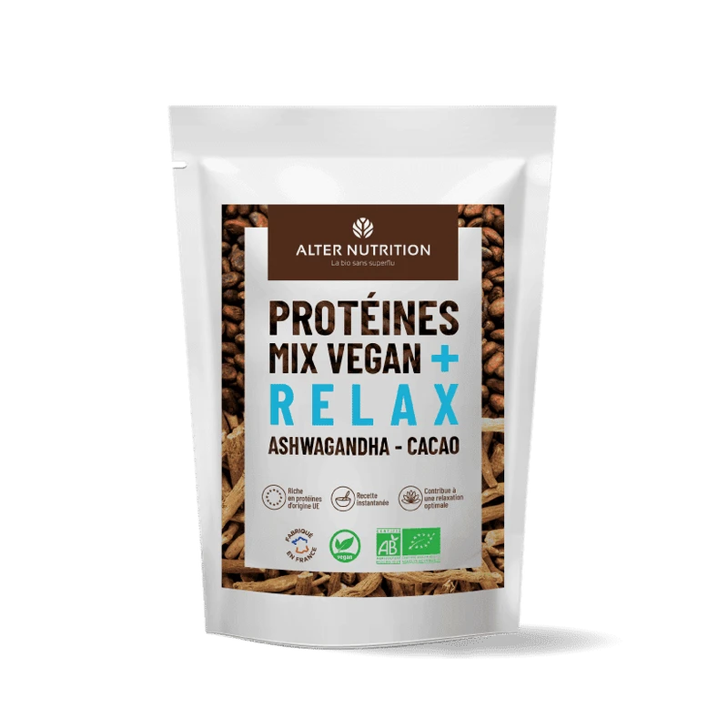 Alter Nutrition Protéines végétales à l'ashwagandha et au cacao