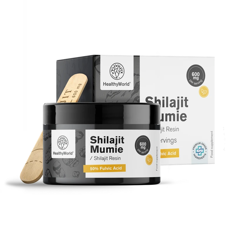 HealthyWorld Shilajit Mumie 600 mg - résine