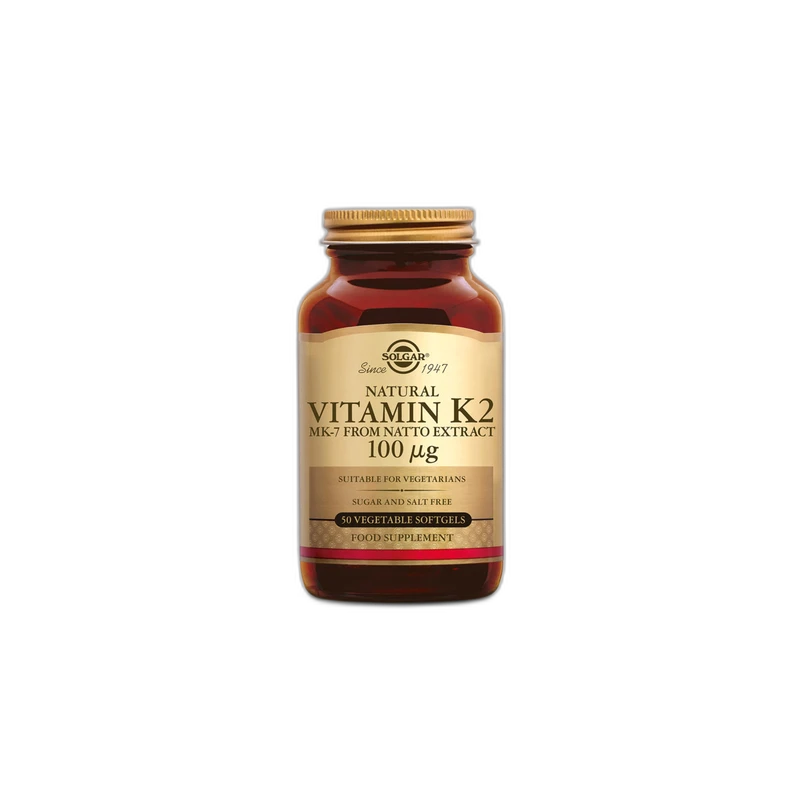 Solgar Vitamine K2 MK7 100µg 50 gélules végétales