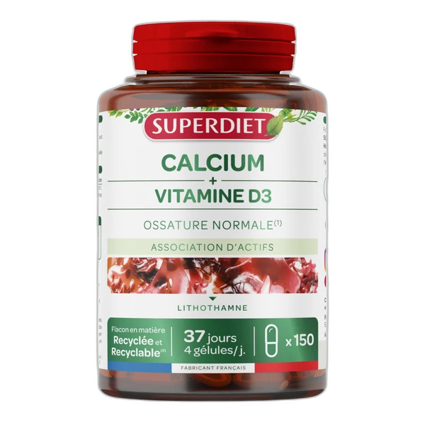 Superdiet Super Diet Calcium + Vitamine D3 gélules