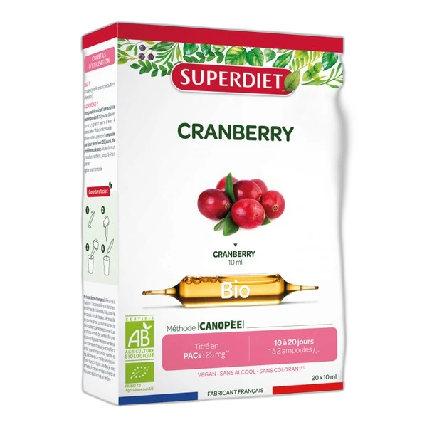 Superdiet Super Diet Cranberry (Canneberge) Bio ampoules