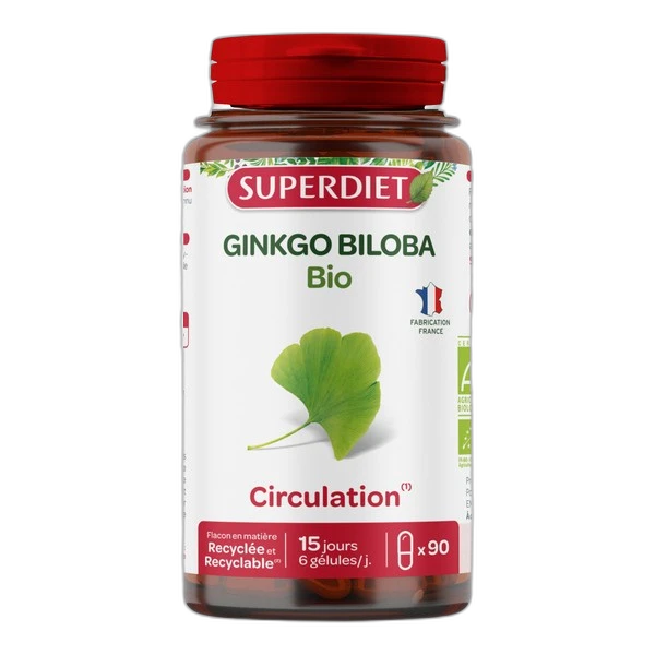 Superdiet Super Diet Ginkgo Biloba Bio gélules