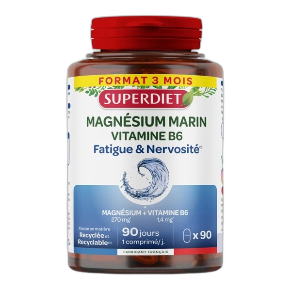 Superdiet Super Diet Magnésium Marin + Vitamine B6 comprimés