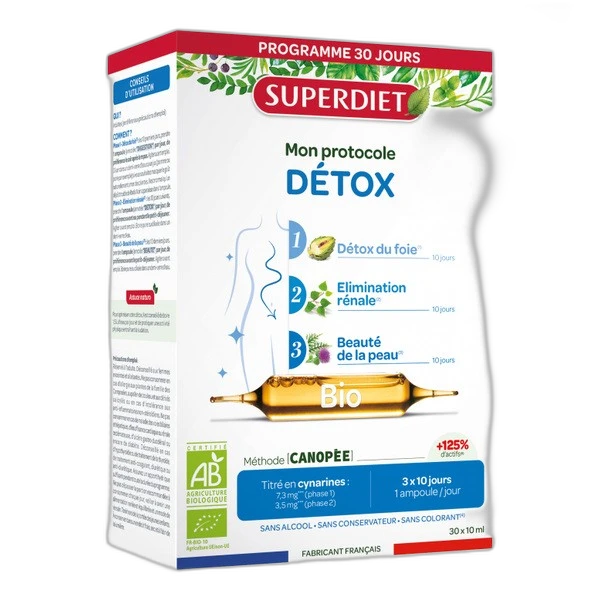 Superdiet Super Diet Protocole Détox Bio ampoules