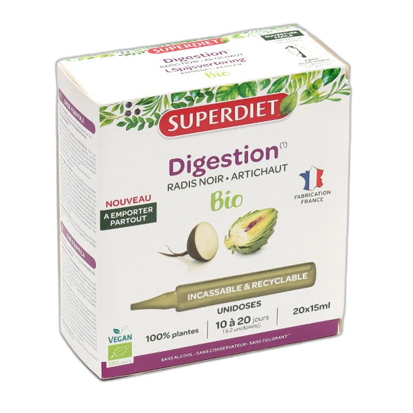 Superdiet Super Diet Radis Noir Artichaut Bio unidoses