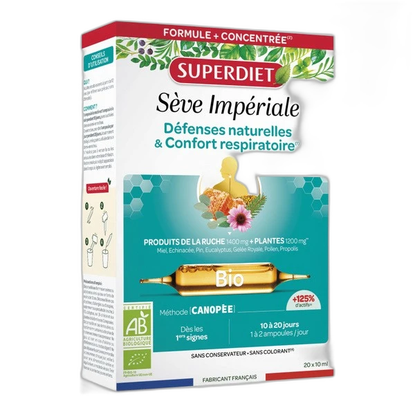 Superdiet Super Diet Sève Impériale Bio ampoules