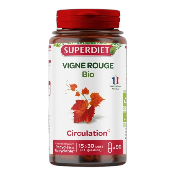 Superdiet Super Diet Vigne Rouge Bio gélules
