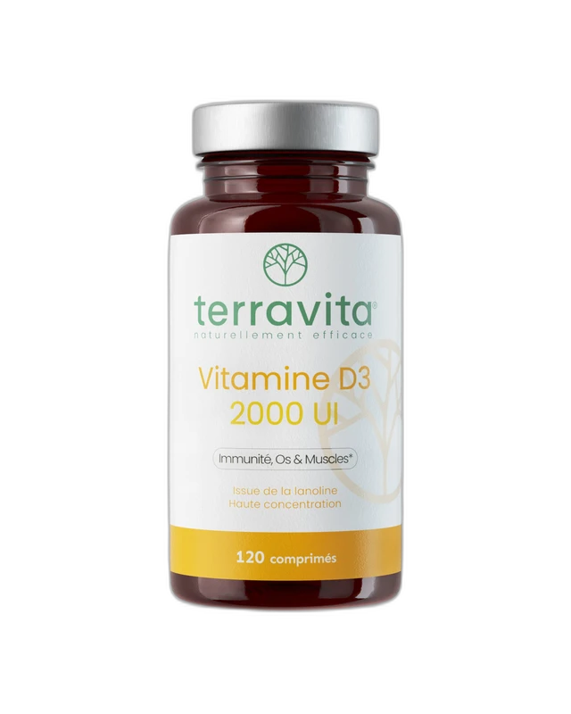 Terravita Vitamine D3 2000 UI 120 comprimés