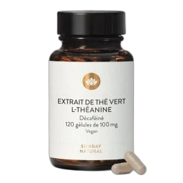 Sunday Natural L-Théanine pure 100 mg décaféinée