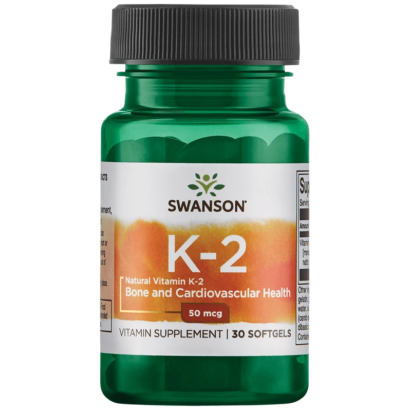 Swanson Capsules Molles Ultra Natural Vitamine K2 (Menaquinone-7 from Natto) 50 µg