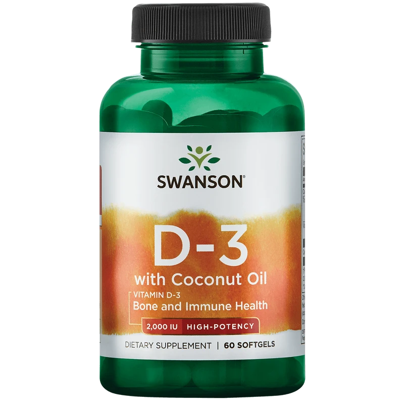 Swanson Ultra Vitamine D-3 2000iu W/Coconut Oil