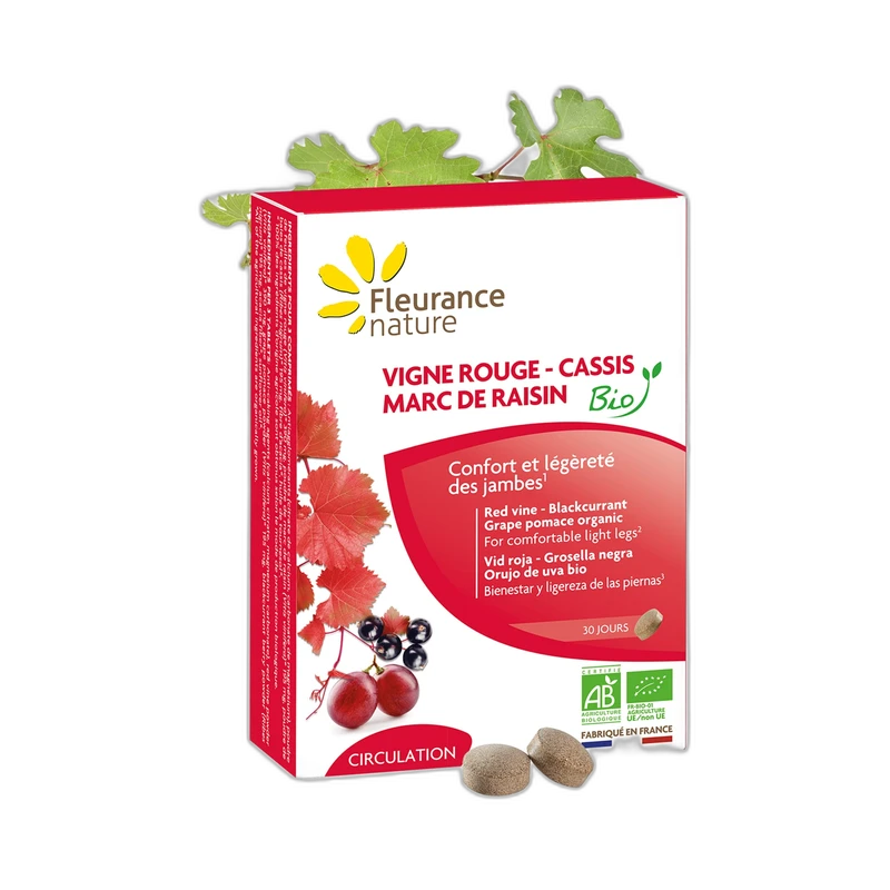 Fleurance Nature Vigne rouge-Cassis-Marc de raisin Bio