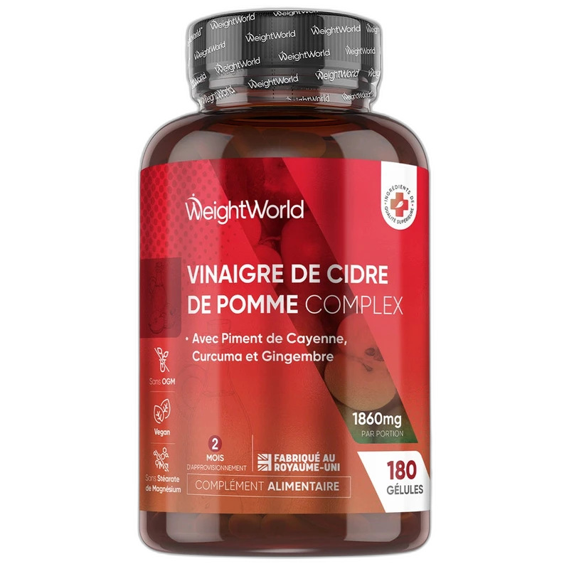 WeightWorld Vinaigre de Cidre de Pomme en Gélules