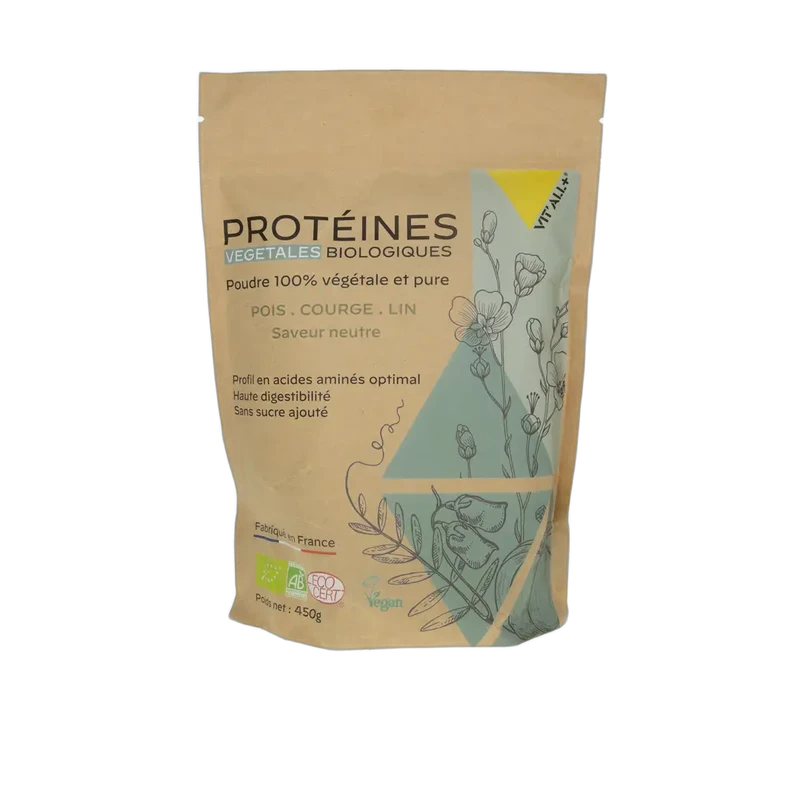 VIT'ALL+ Protéines Végétales Bio – Pois, Courge, Lin
